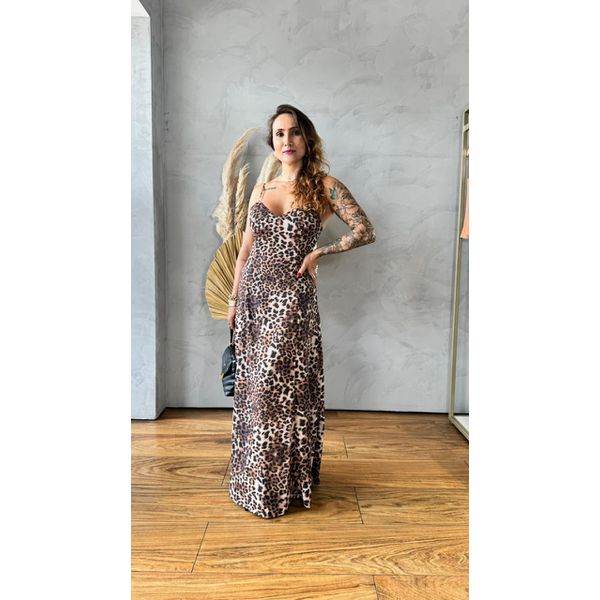 Vestido Animal Print Sly Wear 564044 Animal Print