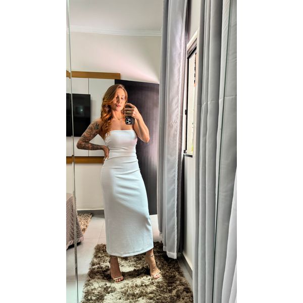 Vestido Tomara Que Cai Flor De Lis F97206 Branco