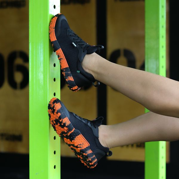 Tênis MVP Barefoot - Preto Bicolor Tangerina