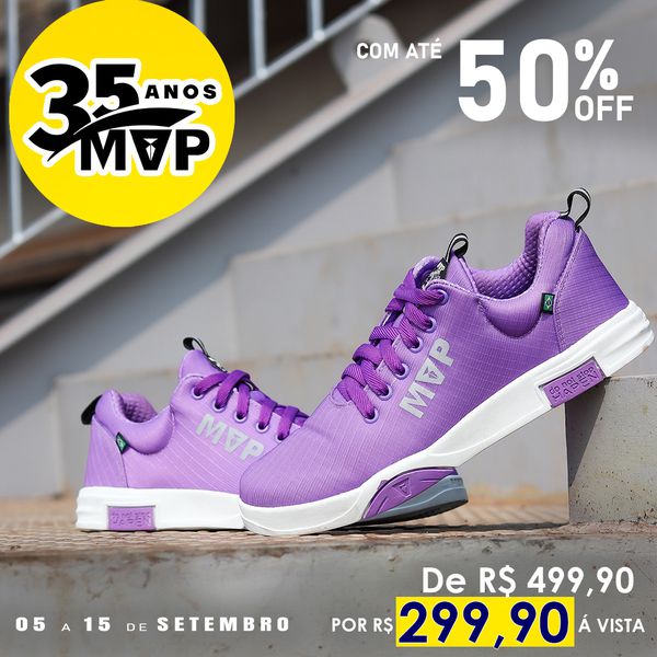 Tênis Confortável de Treino Rhino X Tech III - Purple White