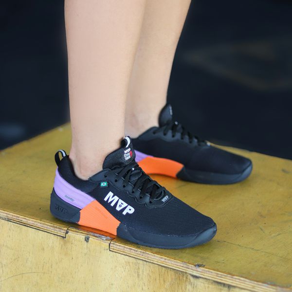 Tênis para Cross colorido 4x4 - Black Orange Purple