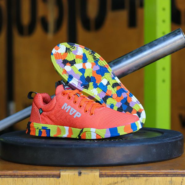 Tênis de treino Sola Reta Rhino X Tech III - Orange Splash
