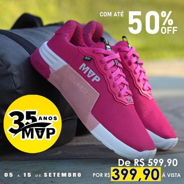 Tênis Feminino para Cross Training MVP 5x5 - Pink White