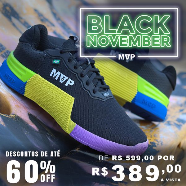 Tênis MVP para Cross Training 5x5 - Black Yellow