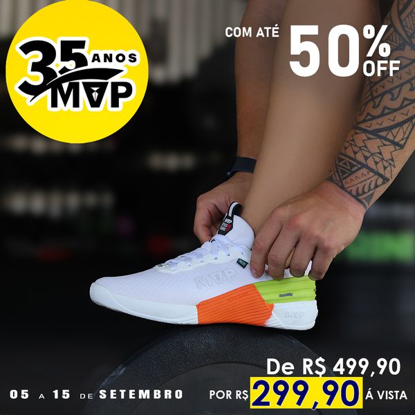 Tênis para treino de Cross 4x4 - White Orange