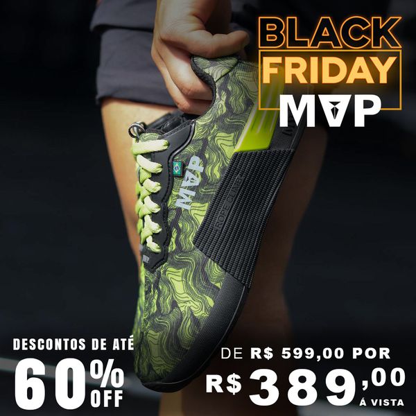 Tênis Preto para Cross 5x5 - Abstract Green Black