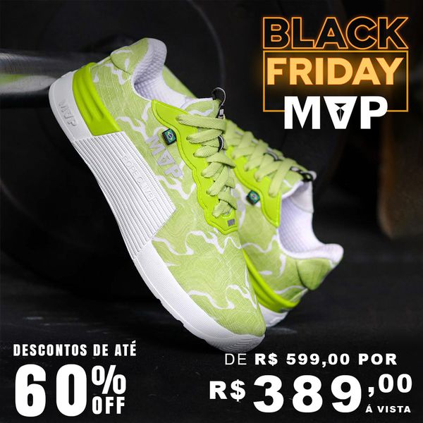 Tênis Preto para Cross 5x5 - Abstract Green White