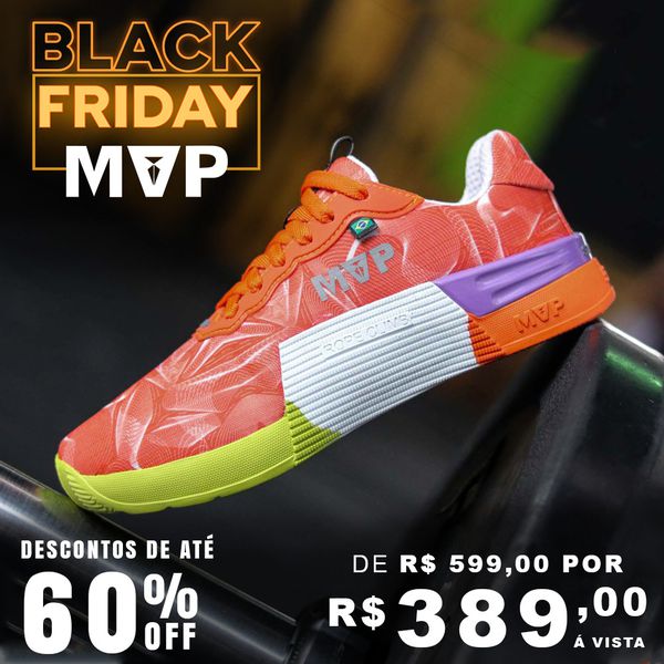 Tênis Preto para Cross 5x5 - Abstract Orange