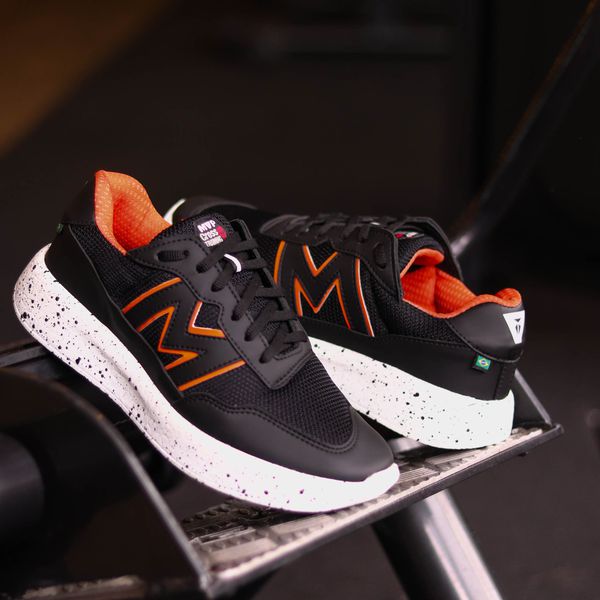 Tênis Preto para Treino Xtep Run II - Black Orange