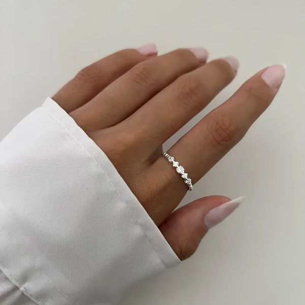 ANEL ZIRCÔNIA CRISTAL PRATA 925 - My Prata Joias