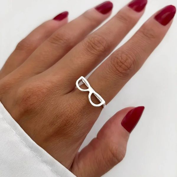 ANEL ÓCULOS LISO PRATA 925 - My Prata Joias