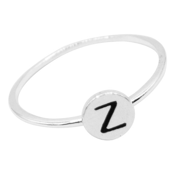 ANEL REDONDO LETRA Z PRATA 925 - My Prata Joias