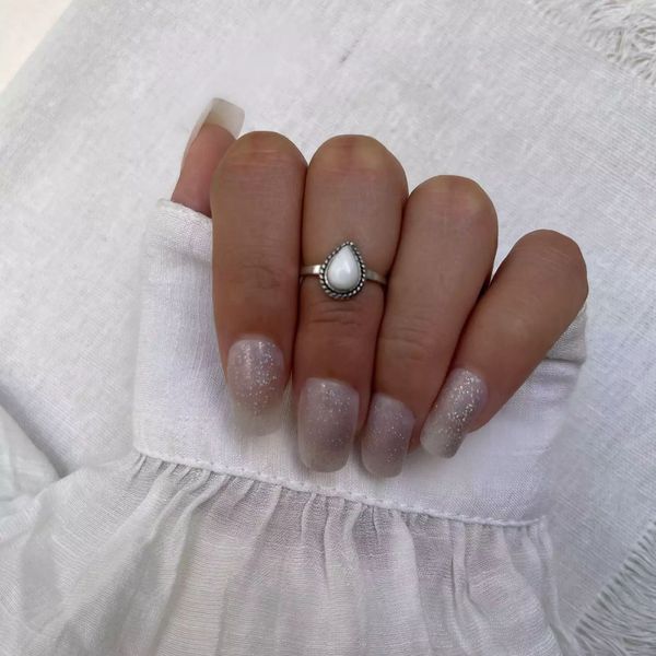 FALANGE GOTA INDIANO PEDRA BRANCA PRATA 925 - My Prata Joias