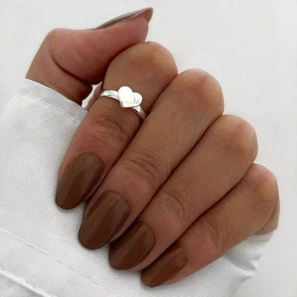 FALANGE CORAÇÃO REGULÁVEL LISO PRATA 925 - My Prata Joias