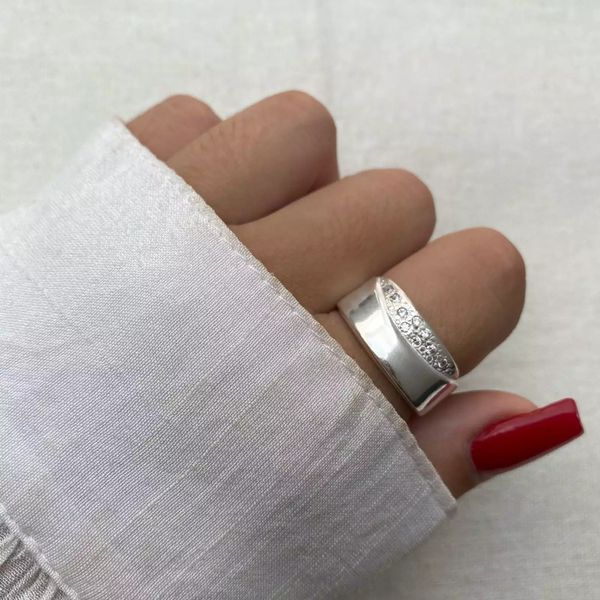 ANEL ZIRCÔNIA CRISTAL PRATA 925 - My Prata Joias