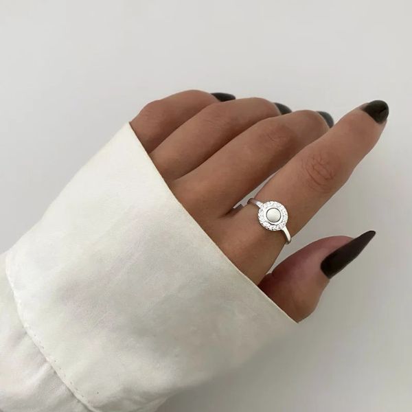 ANEL PEDRA CABOCHÃO BRANCA ZIRCÔNIA CRISTAL PRATA ... - My Prata Joias