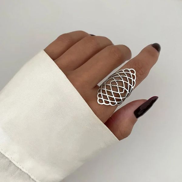 ANEL VAZADO PRATA CLARA PRATA 925 - My Prata Joias