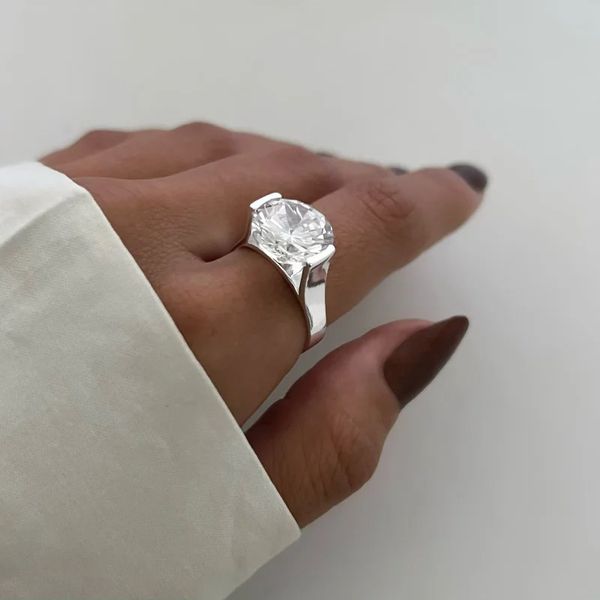 ANEL ZIRCÔNIA CRISTAL PRATA 925 - My Prata Joias