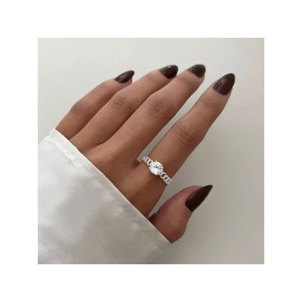 ANEL SOLITÁRIO ZIRCÔNIA CRISTAL PRATA 925 - My Prata Joias