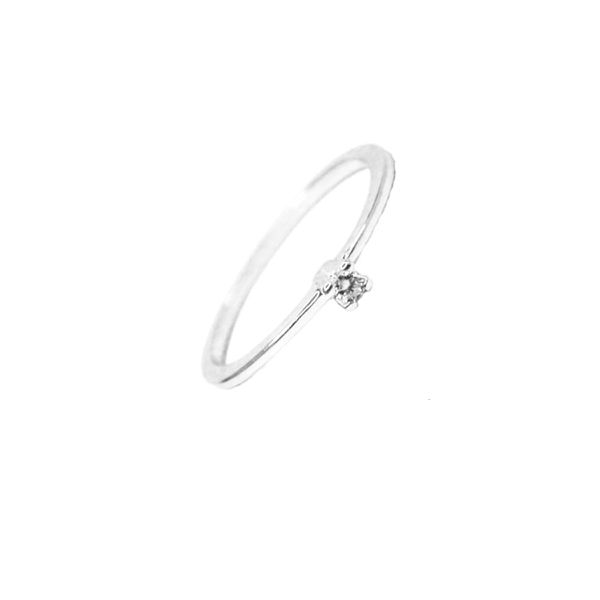 ANEL SOLITÁRIO ZIRCÔNIA CRISTAL PRATA 925 - My Prata Joias