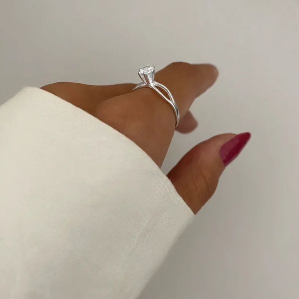 ANEL ZIRCÔNIA CRISTAL PRATA 925 - My Prata Joias