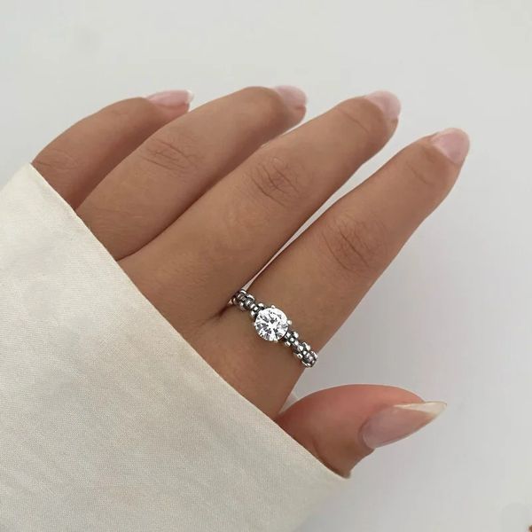 ANEL INDIANO ZIRCÔNIA CRISTAL PRATA 925 - My Prata Joias