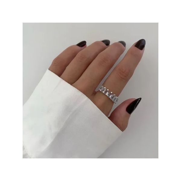 ANEL GOTAS ZIRCÔNIA LILÁS PRATA 925 - My Prata Joias