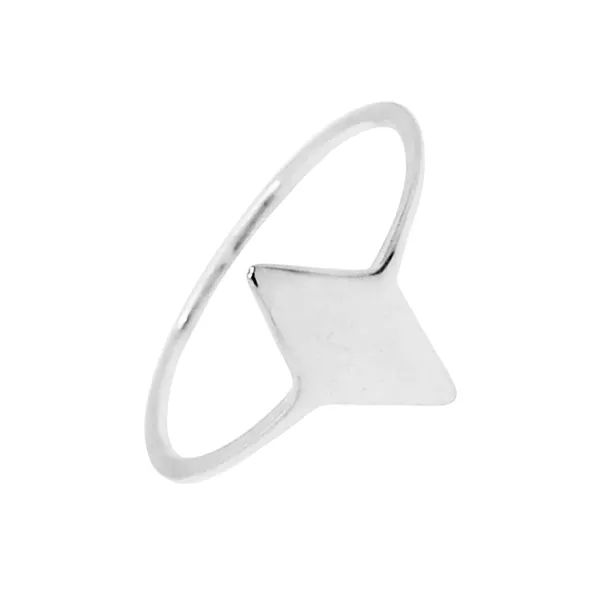 ANEL GEOMÉTRICO LOSANGO PRATA 925 - My Prata Joias