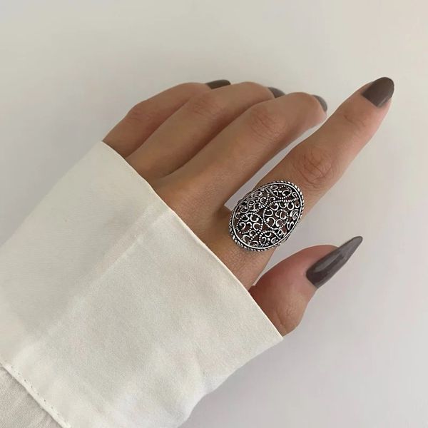 ANEL TRABALHADO INDIANO PRATA 925 - My Prata Joias