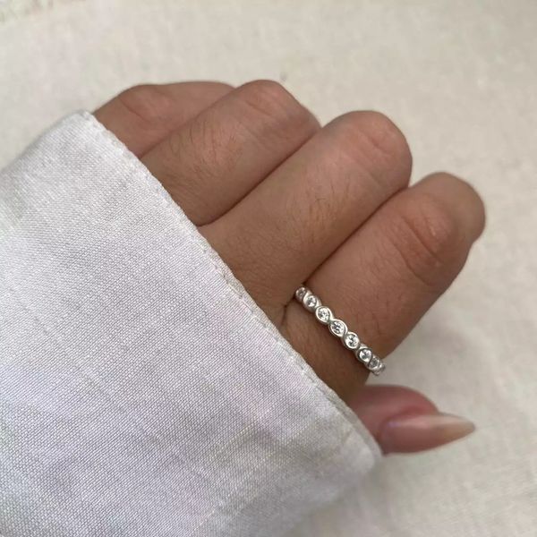 ANEL ZIRCÔNIA CRISTAL PRATA 925 - My Prata Joias