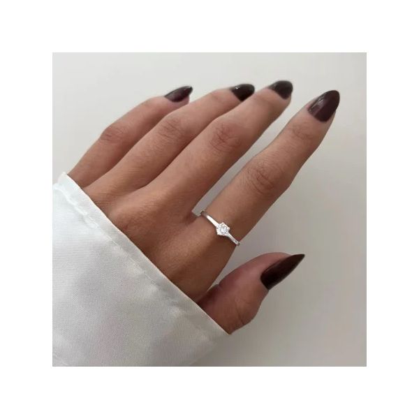 ANEL SOLITÁRIO ZIRCÔNIA CRISTAL PRATA 925 - My Prata Joias