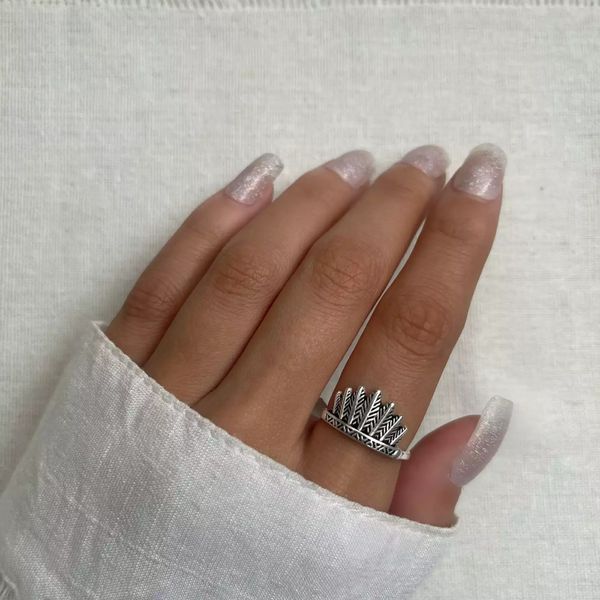 ANEL COCAR ENVELHECIDO PRATA 925 - My Prata Joias