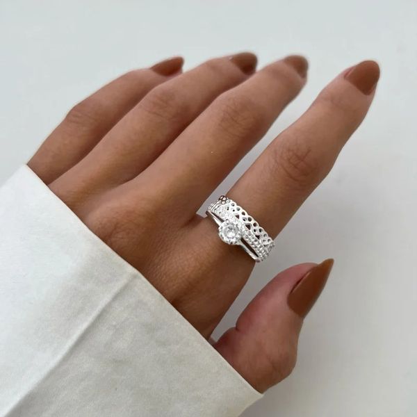 ANEL ZIRCÔNIA CRISTAL PRATA 925 - My Prata Joias