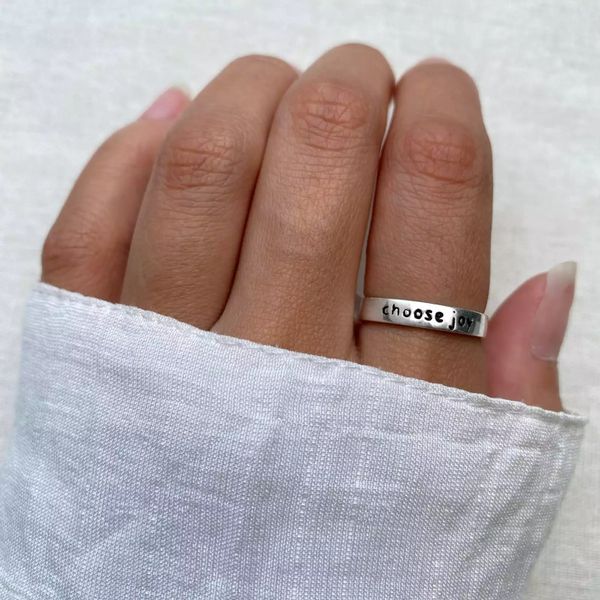 ANEL CHOOSE JOY (ESCOLHA A ALEGRIA) PRATA 925 - My Prata Joias