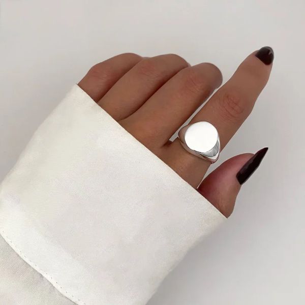 ANEL REDONDO LISO PRATA 925 - My Prata Joias