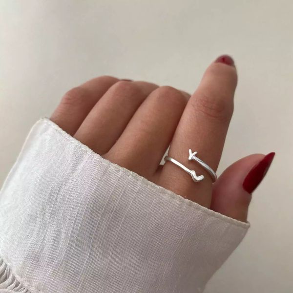 ANEL REGULÁVEL LETRA Y PRATA 925 - My Prata Joias