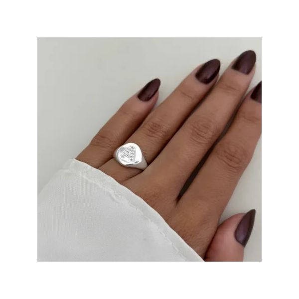 ANEL CRAVEJADO ZIRCÔNIA CRISTAL LETRA A PRATA 925 - My Prata Joias