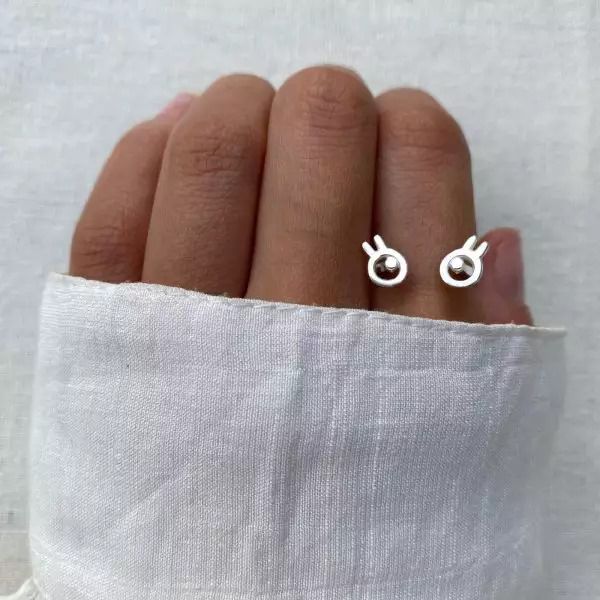 ANEL REGULÁVEL OLHO PRATA 925 - My Prata Joias