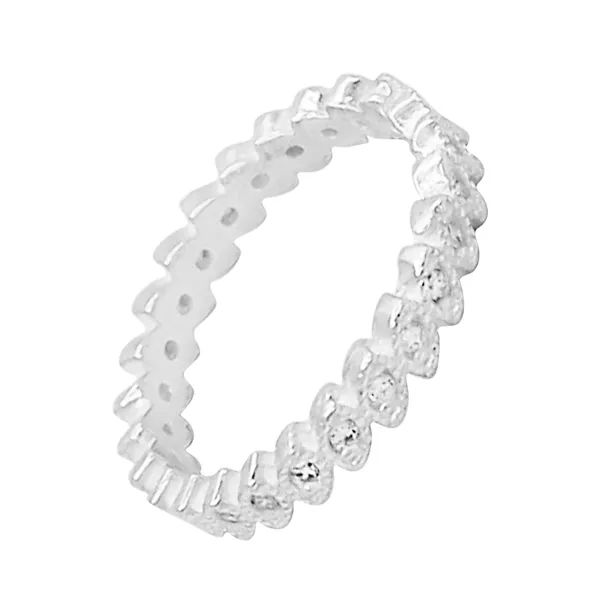 ANEL ARO CRAVEJADO ZIRCÔNIA CRISTAL PRATA 925 - My Prata Joias