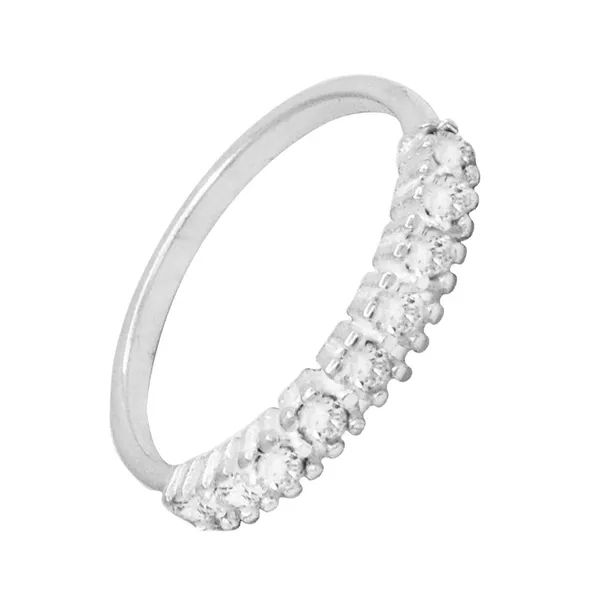 ANEL APARADOR COM ZIRCÔNIAS CRISTAIS PRATA 925 - My Prata Joias