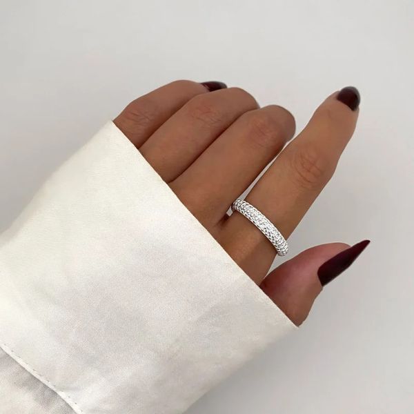 ANEL APARADOR ZIRCÔNIA CRISTAL PRATA 925 - My Prata Joias