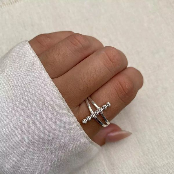 ANEL ZIRCÔNIA CRISTAL PRATA 925 - My Prata Joias