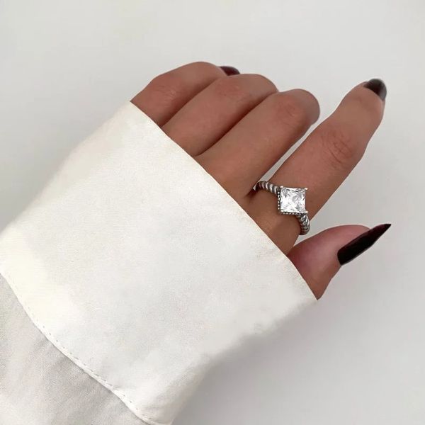 ANEL INDIANO ZIRCÔNIA CRISTAL PRATA 925 - My Prata Joias