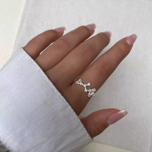 ANEL SIGNO SAGITÁRIO ZIRCÔNIA CRISTAL PRATA 925 - My Prata Joias