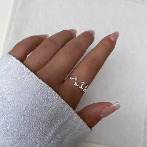 ANEL SIGNO VIRGEM ZIRCÔNIA CRISTAL PRATA 925 - My Prata Joias