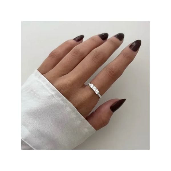 ANEL QUADRADO ZIRCÔNIA CRISTAL PRATA 925 - My Prata Joias