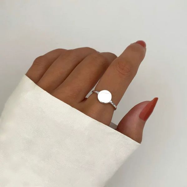 ANEL REDONDO LISO PRATA 925 - My Prata Joias