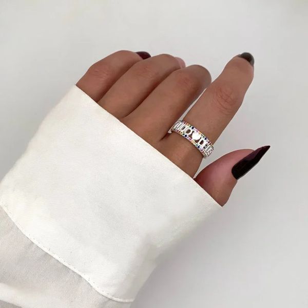 ANEL TUDO DEUS ZIRCÔNIA COLORIDA PRATA 925 - My Prata Joias