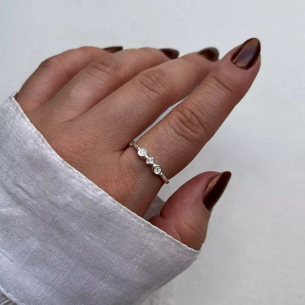 ANEL ZIRCÔNIA CRISTAL PRATA 925 - My Prata Joias