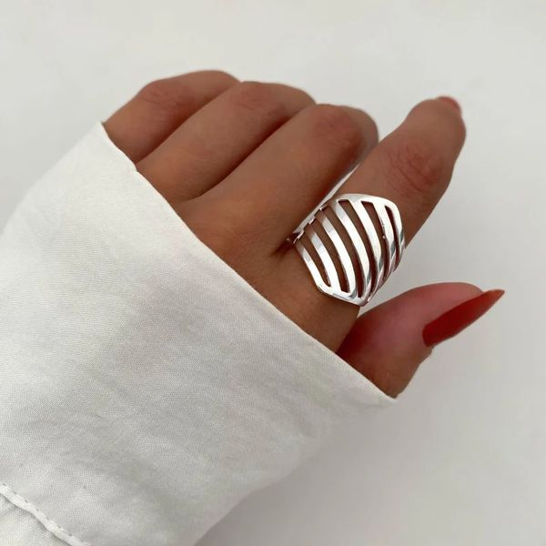 ANEL ARO TRABALHADO PRATA 925 - My Prata Joias